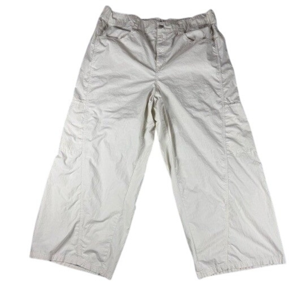 DKNY‎ Jeans Cargo Pants Mens 38 Cream Wide Leg Relaxed Utility Gorpcore Pockets